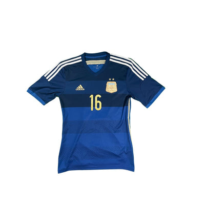 Maillot football vintage Argentine #16 Kun Aguero extérieur saison 2014-2015 - Adidas - Argentine