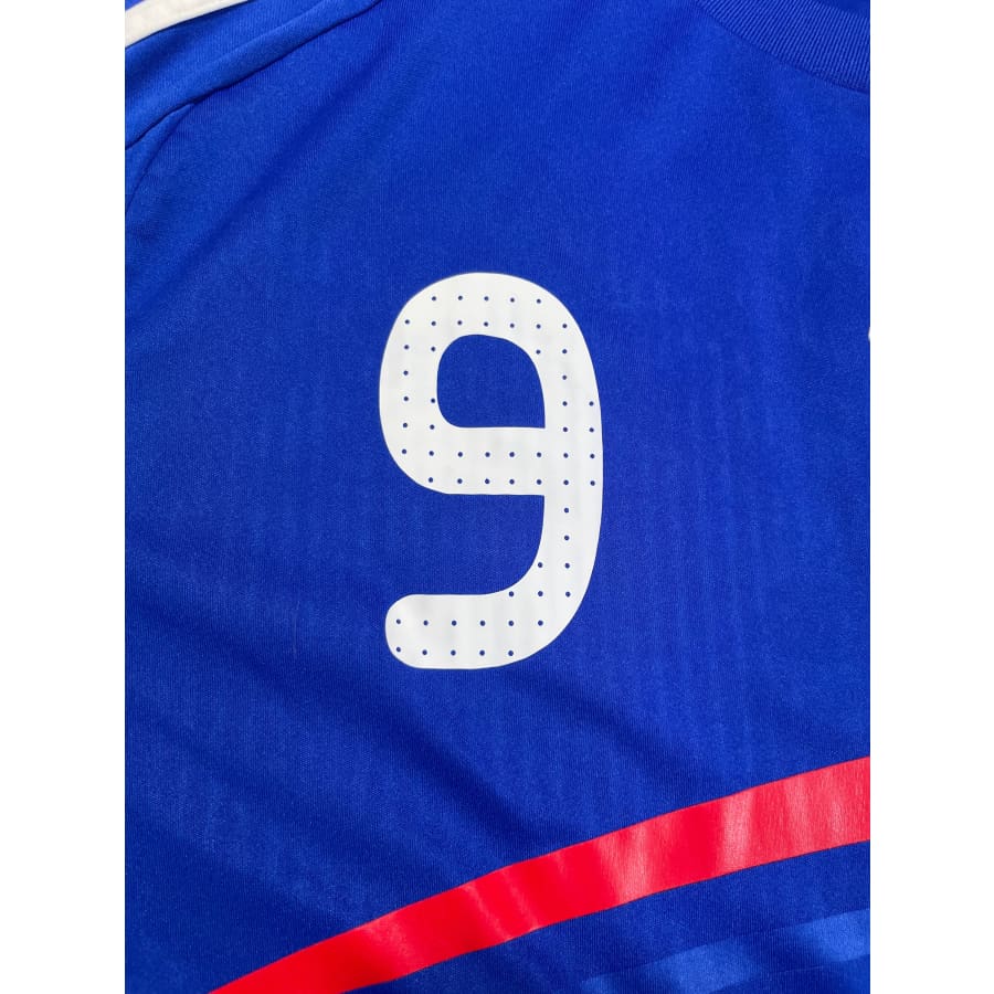 Maillot football vintage domicile Equipe de France #9 Benzema saison 2008-2009 - Adidas - Equipe de France