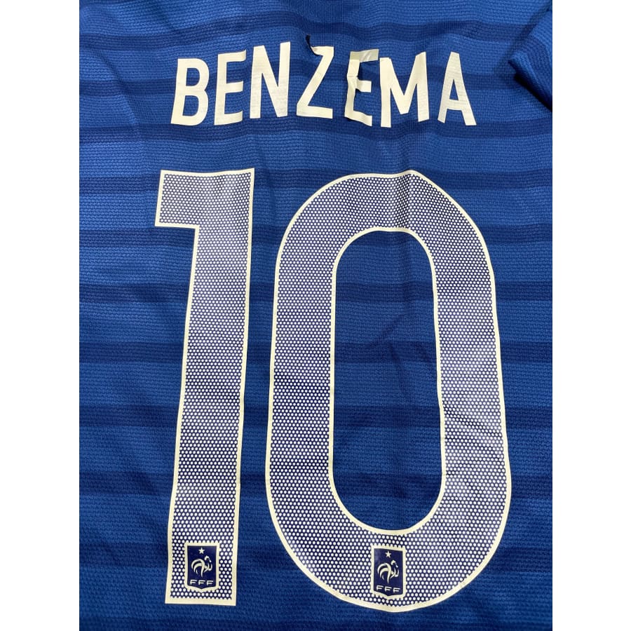 Maillot football vintage Equipe de France #10 Benzema domicile saison 2012-2013 - Nike - Equipe de France