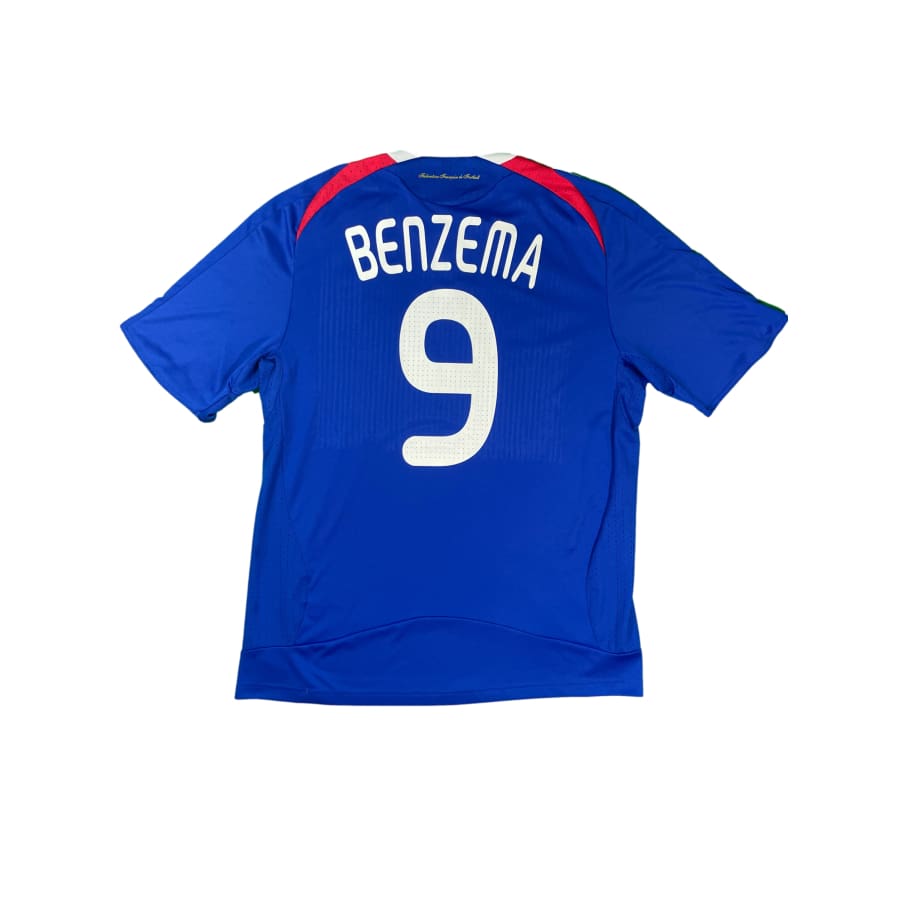 Maillot football vintage Equipe de France #9 Benzema saison 2008-2009 - Adidas - Equipe de France