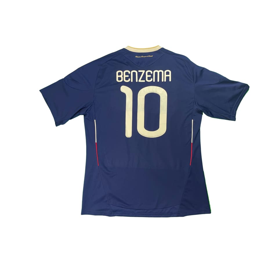 Maillot football vintage Equipe de France domicile #10 Benzema saison 2010-2011 - Adidas - Equipe de France