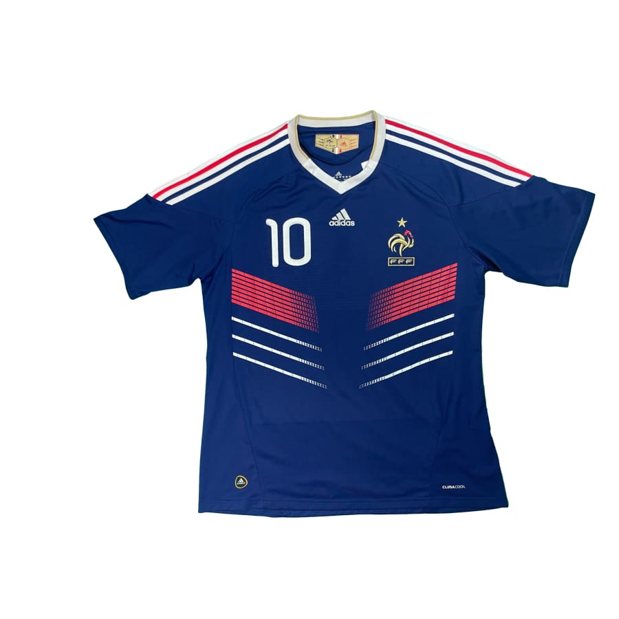 Maillot football vintage Equipe de France domicile #10 Benzema saison 2010-2011 - Adidas - Equipe de France