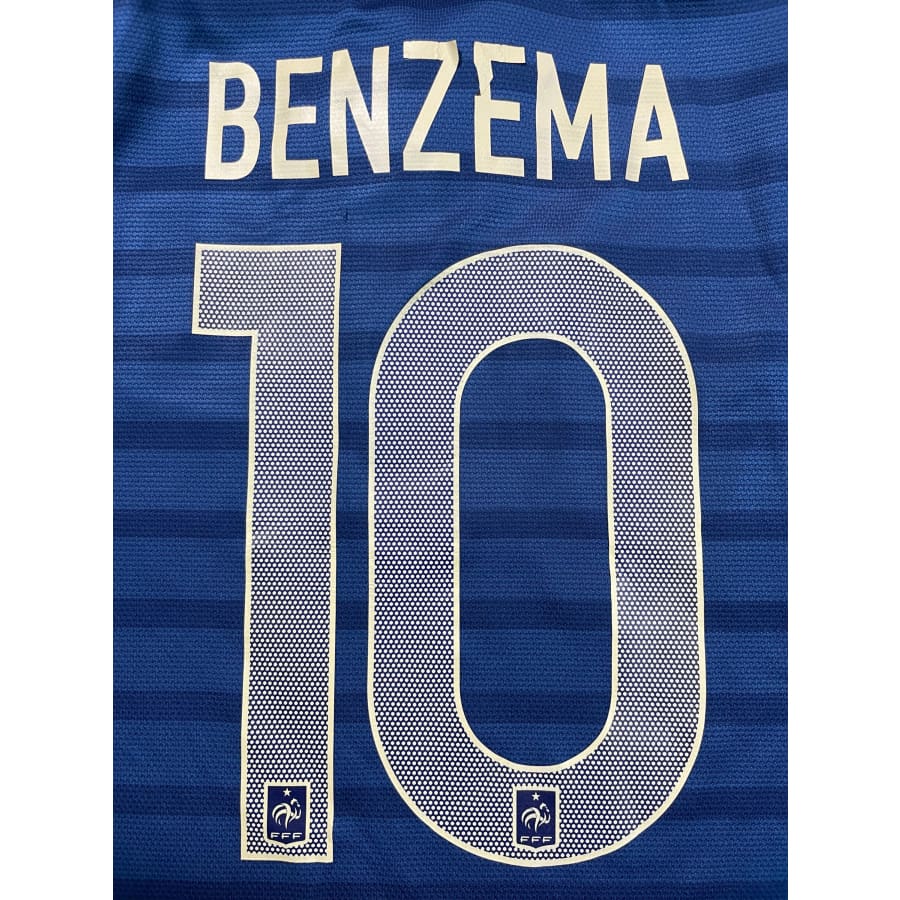 Maillot football vintage Equipe de France domicile #10 Benzema saison 2012-2013 - Nike - Equipe de France