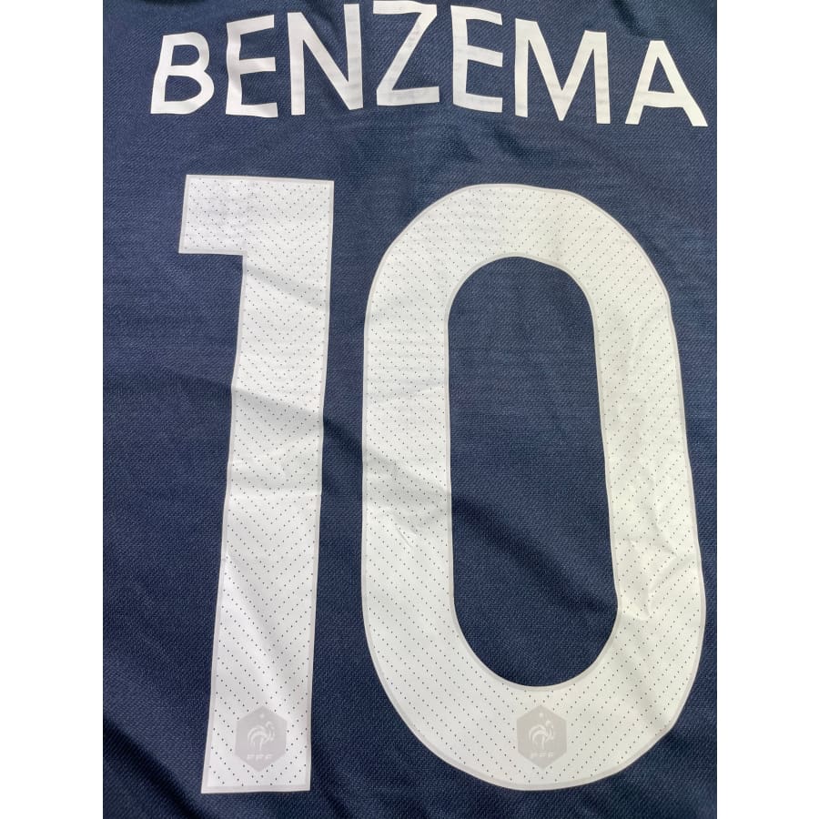 Maillot football vintage Equipe de France domicile #10 Benzema saison 2014-2015 - Nike - Equipe de France