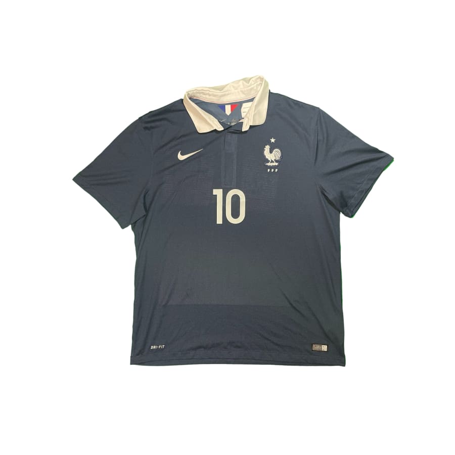 Maillot football vintage Equipe de France domicile #10 Benzema saison 2014-2015 - Nike - Equipe de France