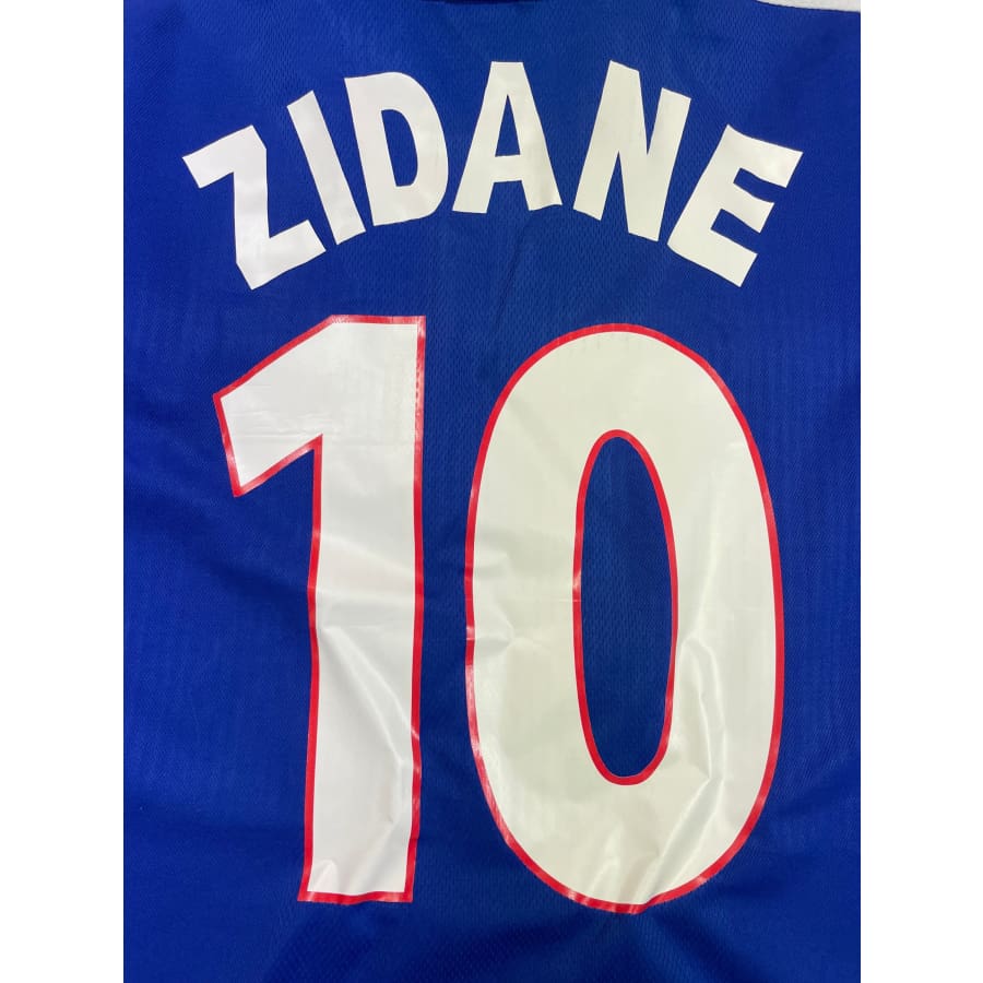 Maillot football vintage Equipe de France domicile #10 Zidane saison 2000-2001 - Adidas - Equipe de France