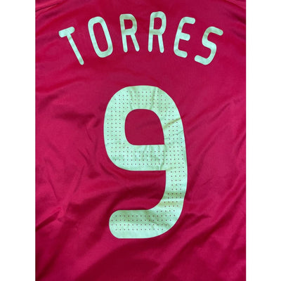 Maillot football vintage Espagne domicile #9 Torres saison 2008 - 2009 - Adidas