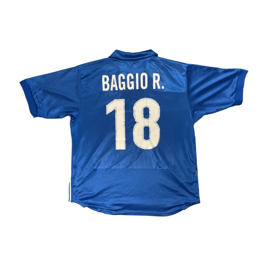 Maillot football vintage Italie domicile #18 Baggio R saison 1998-1999 - Nike - Italie