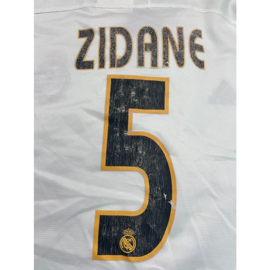 Maillot football vintage Real Madrid domicile #5 Zidane saison 2004-2005 - Adidas - Real Madrid